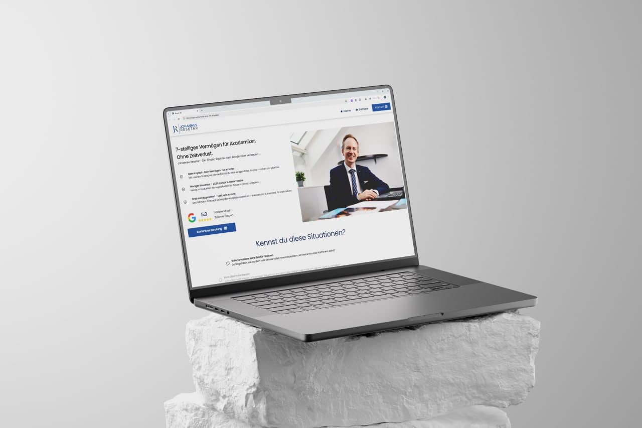 Neue Website des Kunden Mag. Johannes Resetar - Unternehmer & Finanzcoach