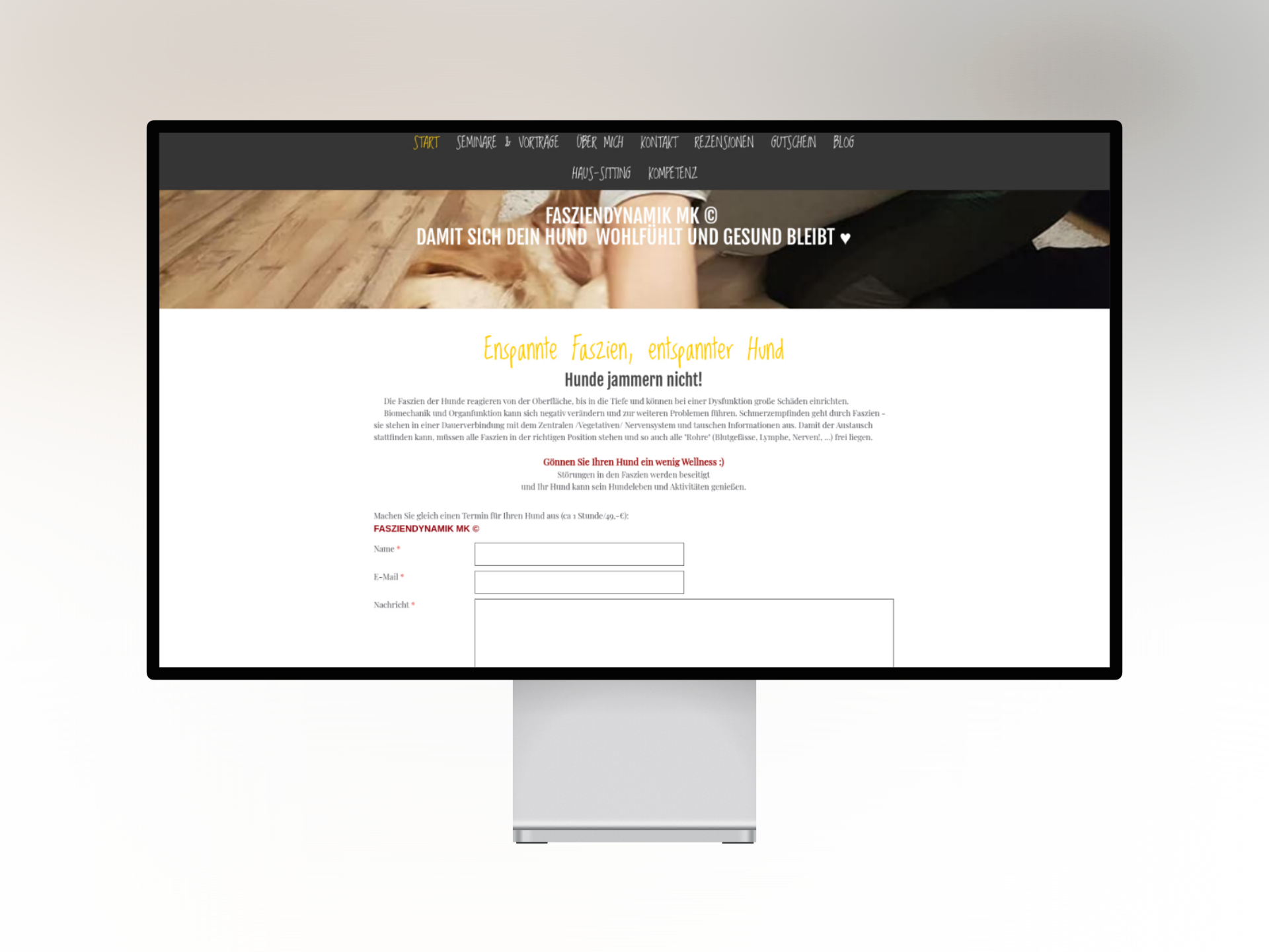 Alte Website des Kunden Fasziendynamik Martina Kainz